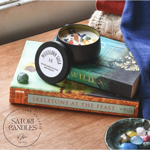 LavenderRose Quartz Crystal Candle Organic - Picture 10 of 11